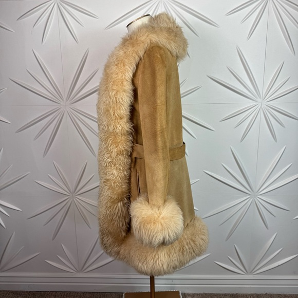 🎸  PENNY LANE COAT FREE PEOPLE VINTAGE ROSE BOWL CIRCA 1970’S🤘🏽 - Picture 8 of 14